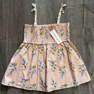 Janie and Jack Leilani Girls Smocked Spring Easter Floral Top